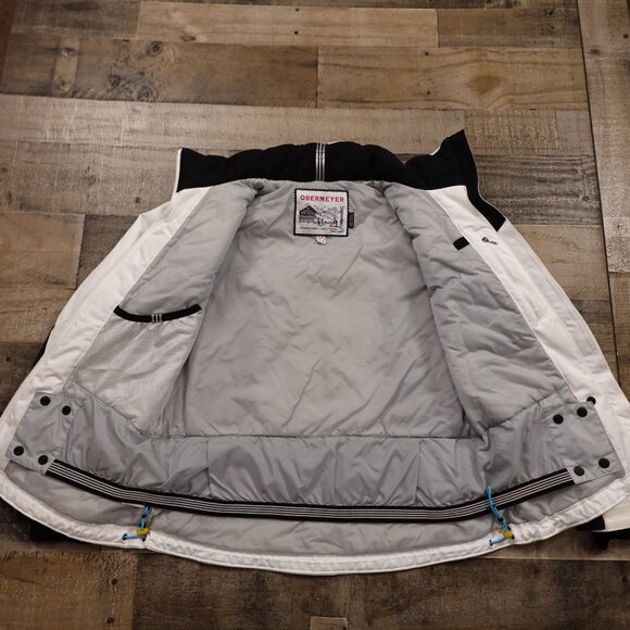 Obermeyer ski snow jacket women's 12 white triple striped Thermore insulation - Picture 13 of 16
